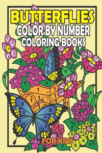 Butterflies Color by Number Coloring Book for Kids