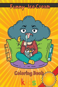 Funny Ice Cream Coloring Book kids