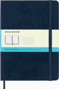 Moleskine Sapphire Blue Notebook Large Dotted Hard