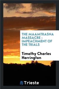 The Maamtrasna Massacre: Impeachment of the Trials
