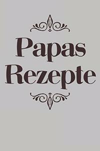 Papas Rezepte: A5 Rezeptbuch zum Selberschreiben - Übersichtlich gestaltetes Kochbuch mit Platz für 100 Rezepte und Rezeptideen mit Inhaltsverzeichnis als Geschenk