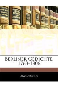 Berliner Gedichte. 1763-1806