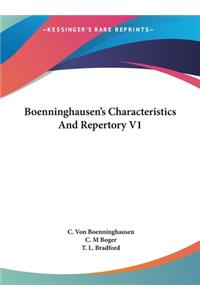 Boenninghausen's Characteristics and Repertory V1