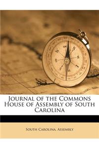 Journal of the Commons House of Assembly of South Carolina
