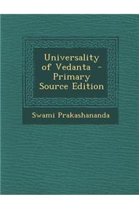 Universality of Vedanta