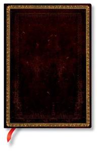 Black Moroccan Midi Lined Softcover Flexi Journal (176 pages)