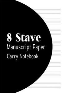 8 Stave Manuscript Paper Carry Notebook