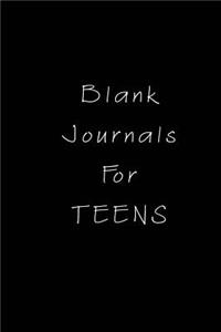 Blank Journals For Teens