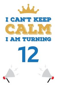 I Can't Keep Calm I Am Turning 12