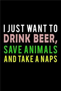 I Just want to Drink Beer, save animals, and take a naps