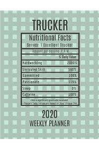 Trucker Weekly Planner 2020 - Nutritional Facts