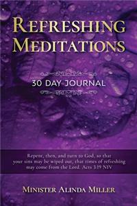 Refreshing Meditations 30 Day Journal