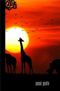 sunset giraffe