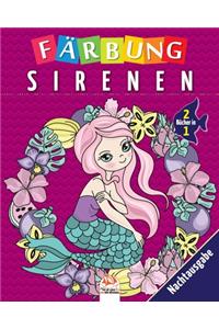 Färbung sirenen - 2 Bücher in 1 - Nachtausgabe