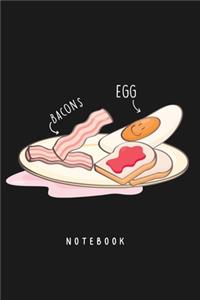 Egg and bacon notebook
