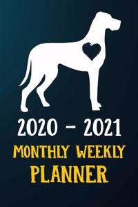 2020 2021 Monthly Weekly Planner: Great Dane Puppy Dog 2020 2021 Monthly Weekly Daily Planner Calendar Schedule Organizer Appointment Journal Notebook For Great Dane Dog Owners and P