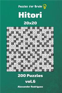 Puzzles for Brain - Hitori 200 Puzzles 20x20 vol. 6