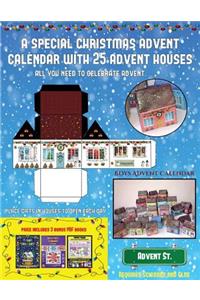 Boys Advent Calendar (A special Christmas advent calendar with 25 advent houses - All you need to celebrate advent)