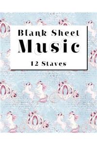 Blank Sheet Music - 12 Staves