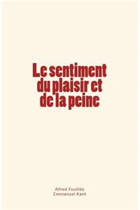Le sentiment du plaisir et de la peine