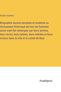 Biographie niçoise ancienne et moderne ou dictionnaire historique de tous les hommes quise sont fait remarquer par leurs actions, leurs écrits, leurs talents, leurs mérites et leurs erreurs dans la ville et le comté de Nice