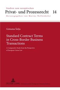 Standard Contract Terms in Cross-Border Business Transactions