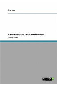 Wissenschaftliche Texte und Textsorten