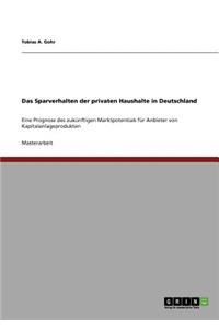 Sparverhalten der privaten Haushalte in Deutschland
