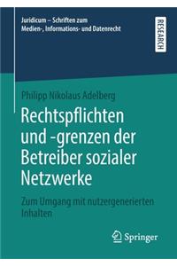 Rechtspflichten und -grenzen der Betreiber sozialer Netzwerke