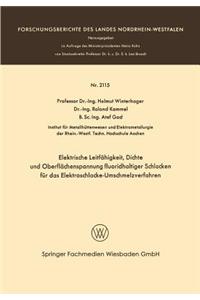 Elektrische Leitfähigkeit, Dichte und Oberflächenspannung fluoridhaltiger Schlakken für das Elektroschlacke-Umschmelzverfahren