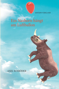 Nashorn hängt am Luftballon