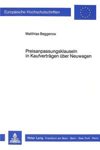 Preisanpassungsklauseln in Kaufvertraegen Ueber Neuwagen