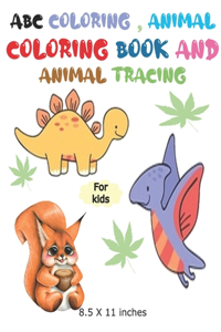 ABC Coloring, animal coloring Book and animal tracing