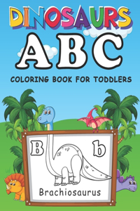 Dinosaur ABC Coloring Book for Toddlers