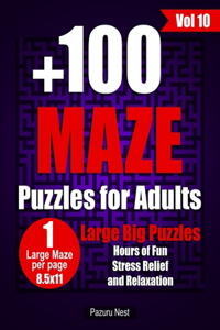 +100 Maze Puzzles for Adults