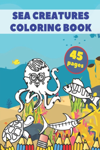 Sea Creatures Coloring Book
