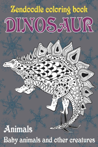 Zendoodle Coloring Book Baby Animals and other Creatures - Animals - Dinosaur