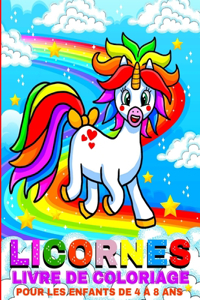 Licorne Livre de Coloriage Pour les Enfants de 4 a 8 Ans