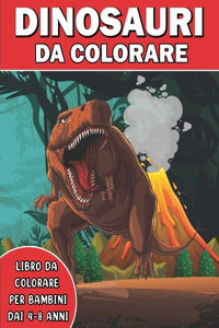 Dinosauri Libro da Colorare per Bambini dai 4-8 Anni