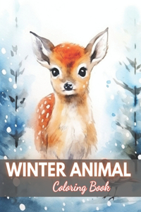 Winter Animal Coloring Book for Adults