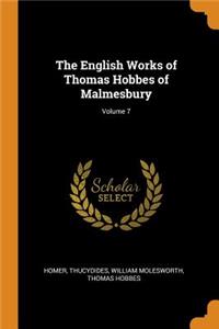 The English Works of Thomas Hobbes of Malmesbury; Volume 7