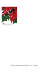 Christmas Poinsettia/Peace on Earth Letterhead 2011 (Package of 50)
