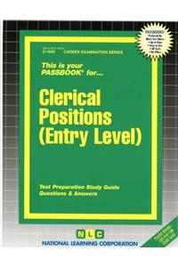 Clerical Positions (Entry Level)