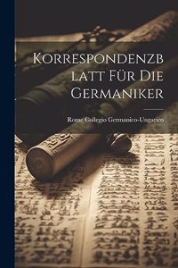 Korrespondenzblatt Für die Germaniker