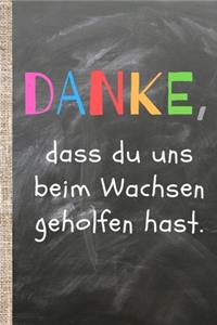 Danke, dass du uns beim Wachsen geholfen hast.