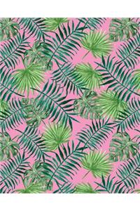 Composition Notebook Tropical Green Leaves
