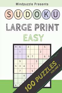 100 Large Print Easy Sudoku Puzzles