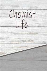 Chemist Life: Personalized Rustic Isometric Dot Notebook 120 Pages 6x9