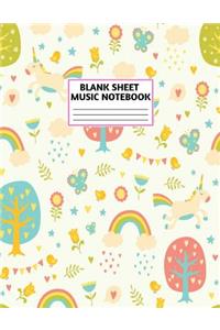 Blank Sheet Music Notebook