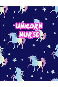 Unicorn Nurse: Cute Journal Notebook for Nursing Student and Practitioner with Large 8.5 x 11 Blank Ruled White Paper (Perfect for School, Medical, Clinical and Ho